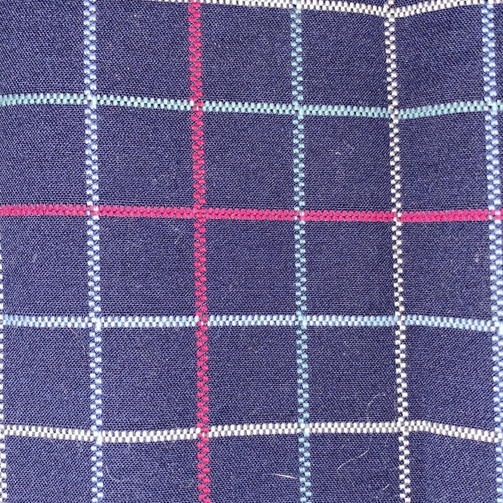 Tommy Hilfiger 2 Pocket Small Windowpane Navy Blue Plaid Mini Skirt. Size 12 - Picture 3 of 8